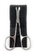 SHPITSER Professional TopInox Stainless Steel Nose & Ear Safety Scissors with Genuine Leather Case. Made in Solingen, Germany