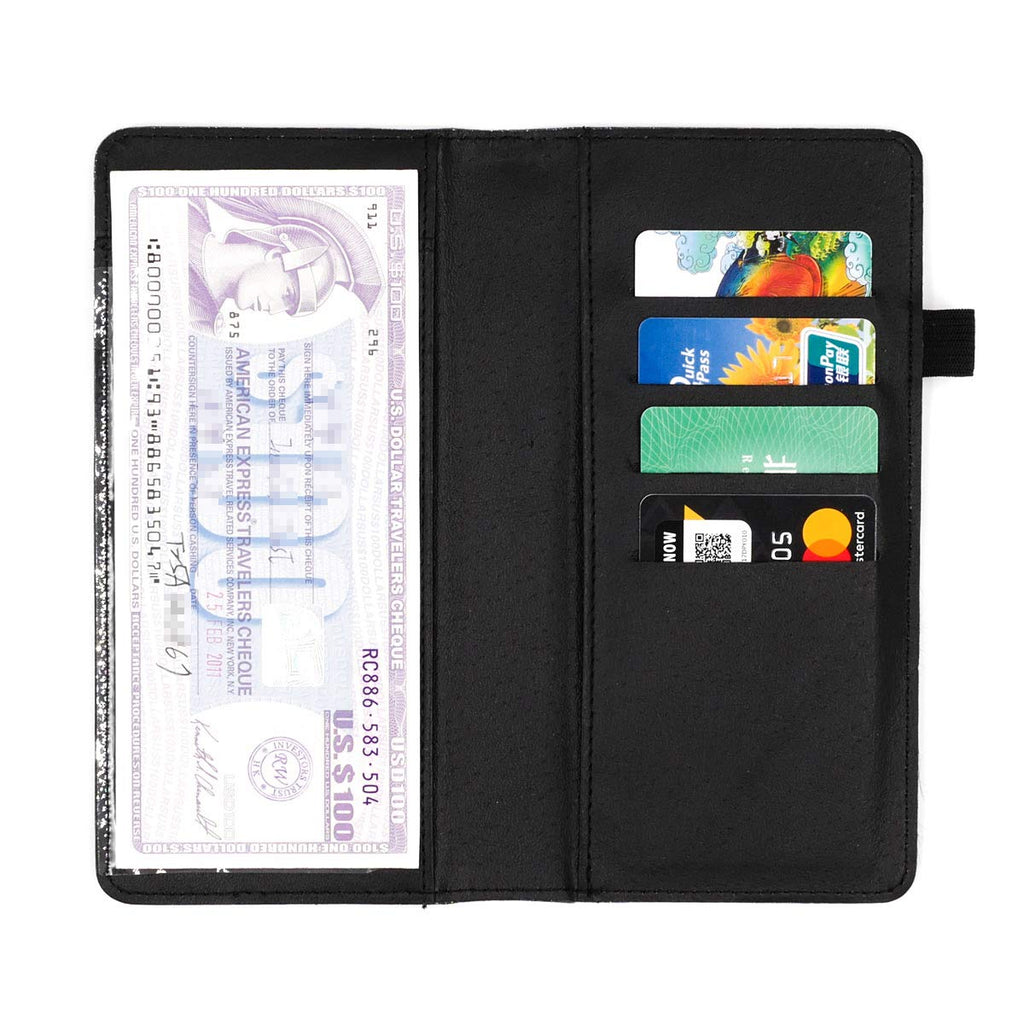 menesia Checkbook Cover for Men & Women RFID Leather Check Book Holder Wallet(Brown Deer)