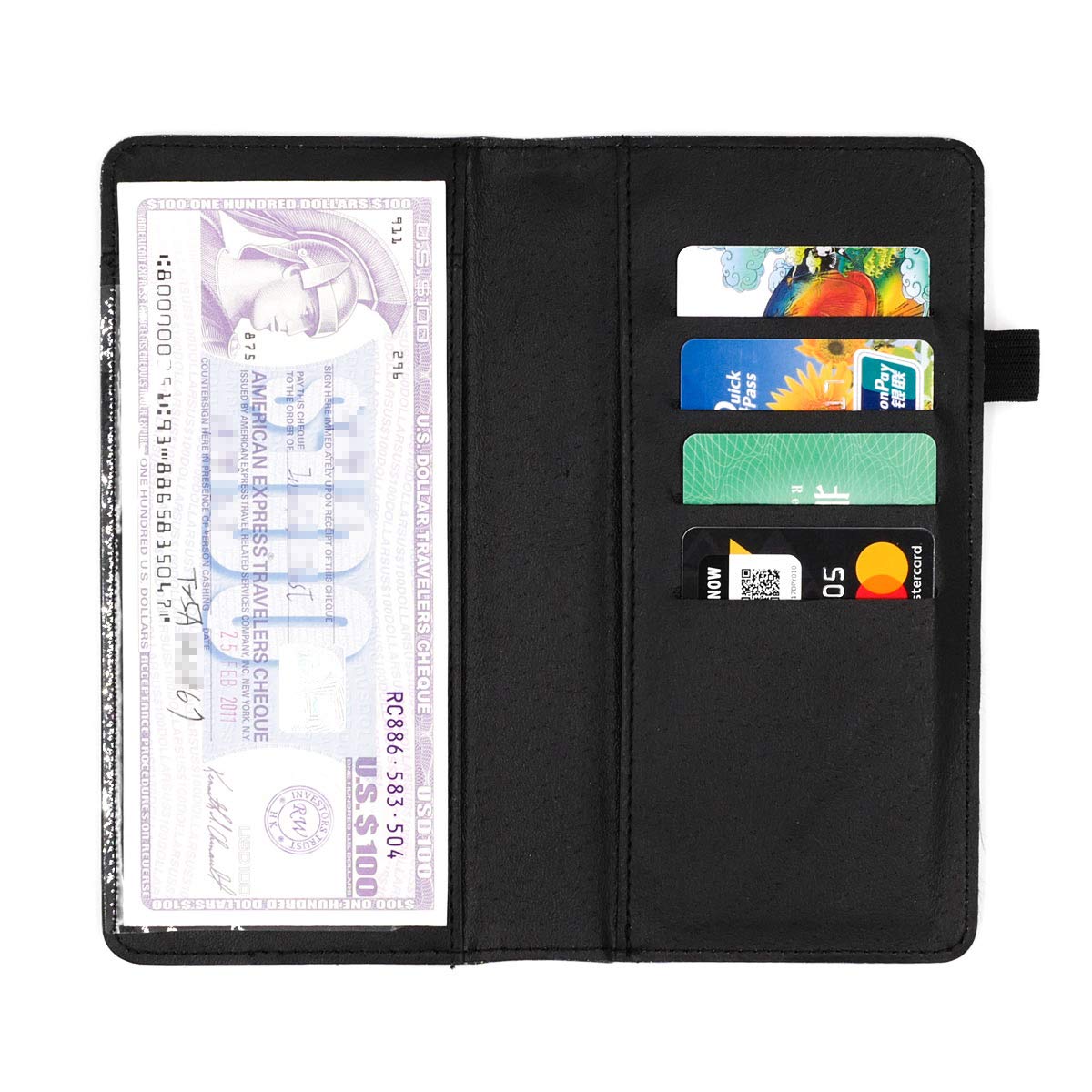 menesia Checkbook Cover for Men & Women RFID Leather Check Book Holder Wallet(Brown Deer)