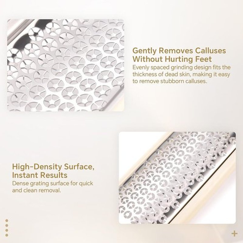 Colossal Foot File - Stainless Steel Pedicure Rasp for Effective Hard Skin Removal | White