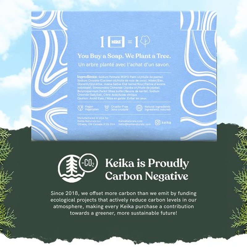 Keika Baby Soap Bar - Unscented Oat & Shea for Eczema Relief | 5 oz for All Ages & Sensitive Skin