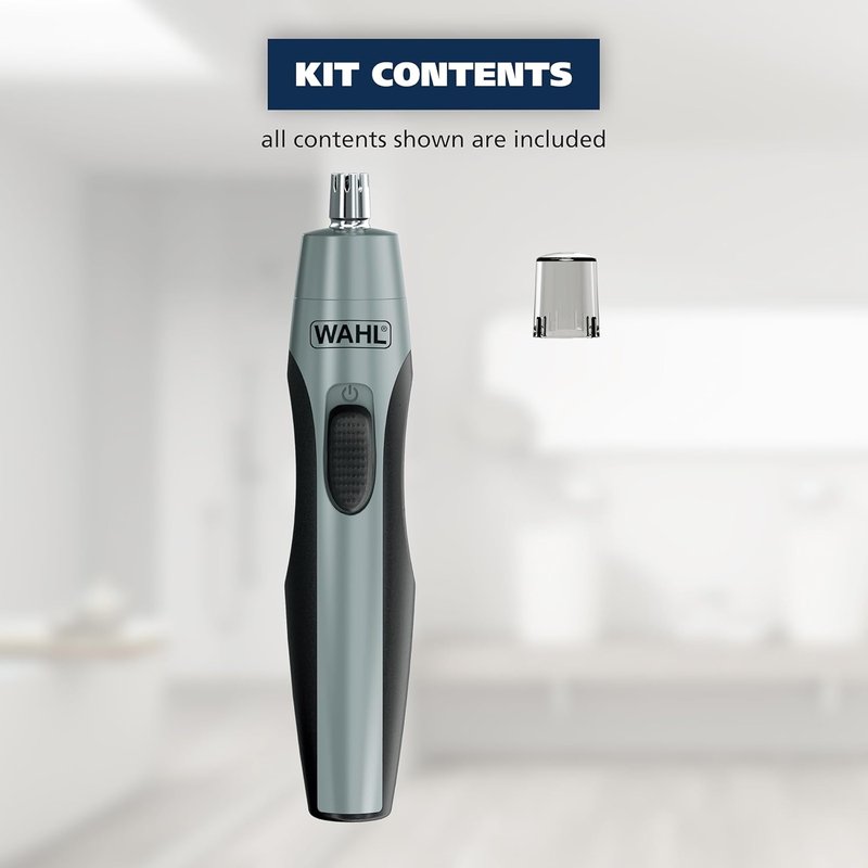 Wahl Precision Ear and Nose Hair Trimmer - Battery Operated, Hygienic & Rinseable Blade, Travel-Friendly