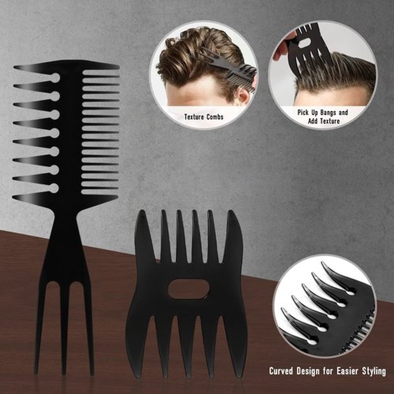Mens Hair Brush and Beard Brush Set,Boar Bristle Beard Brush,Wide Tooth Comb,Round Hair Brush,Texture Comb for Hair Detangle,Blow Dry,Cutting,Parting and Styling