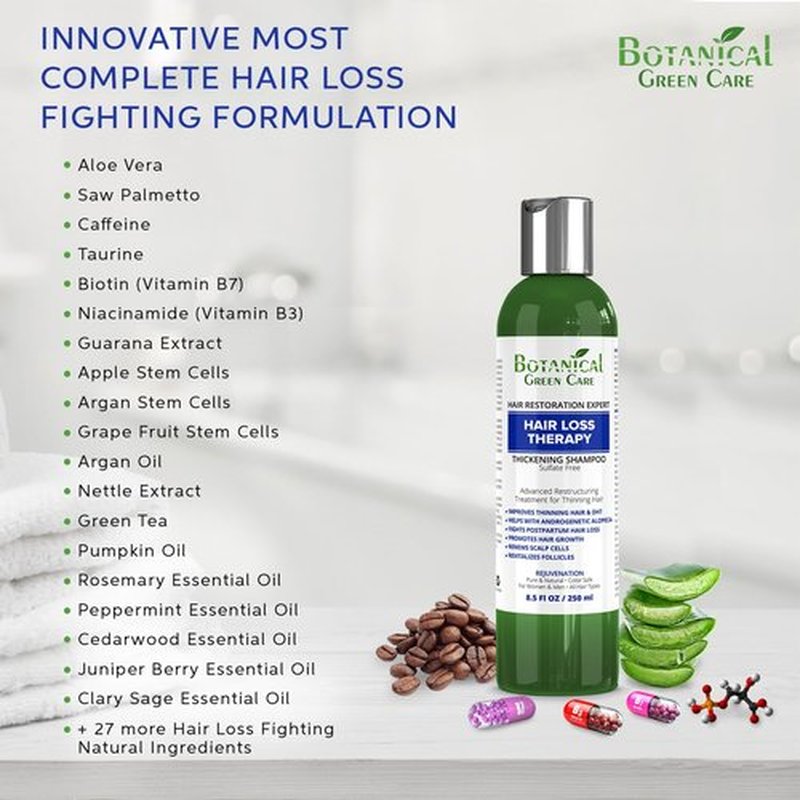 Skiennix Hair Loss Therapy Shampoo - Strengthening & Volumizing, Sulfate-Free, DHT Blocker, Color Safe