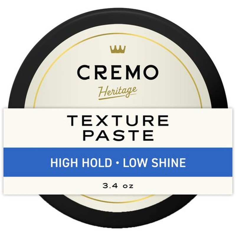 Cremo Hair Styling Texture Paste, Premium Barber Grade Texture Paste for Hair Styling, 3.4 Oz