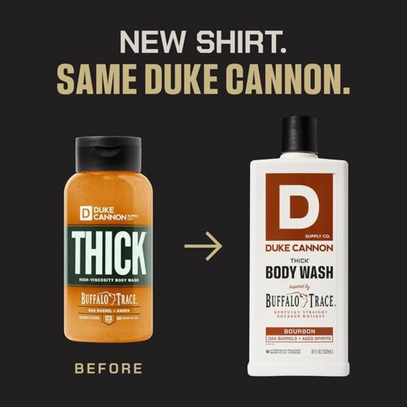 Duke Cannon Supply Co. Thick High Viscosity Body Wash - Mineral-Enriched Cleansing Gel for Men | Big American Bourbon (18 oz)