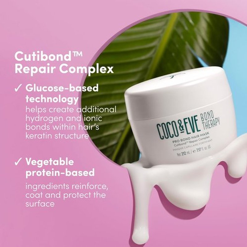 Coco & Eve Bond Therapy Pro Bond Hair Mask - Strengthening Treatment with Cutibond™ Repair Complex | 7.17 fl oz
