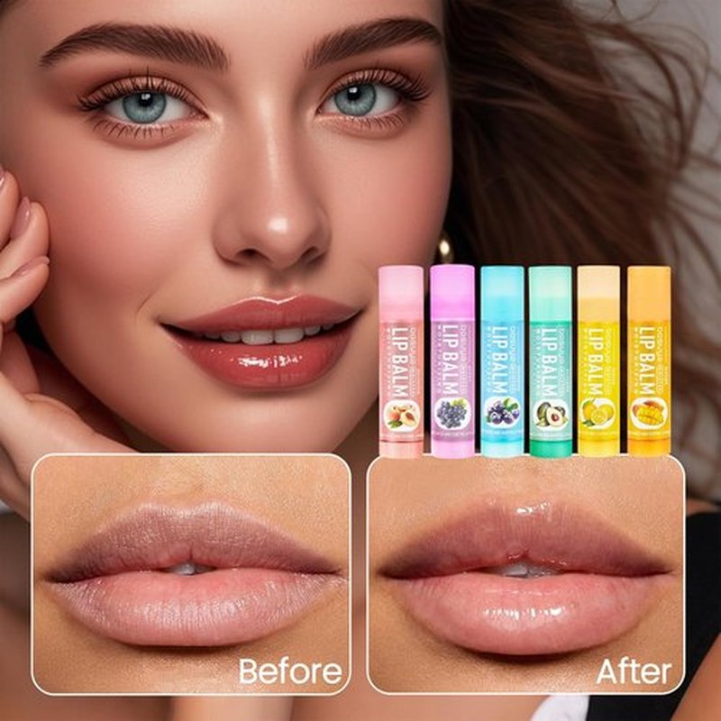 Skiennix Lip Balm Set - 6 Flavors for Gentle Hydration & All-Day Moisture | Smooth, Non-Greasy Formula