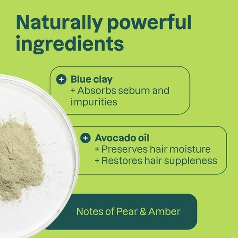 ATTITUDE Nourishing Shampoo Bar - Natural Avocado Oil & Blue Clay for Dry Hair | Vegan, 4 Oz
