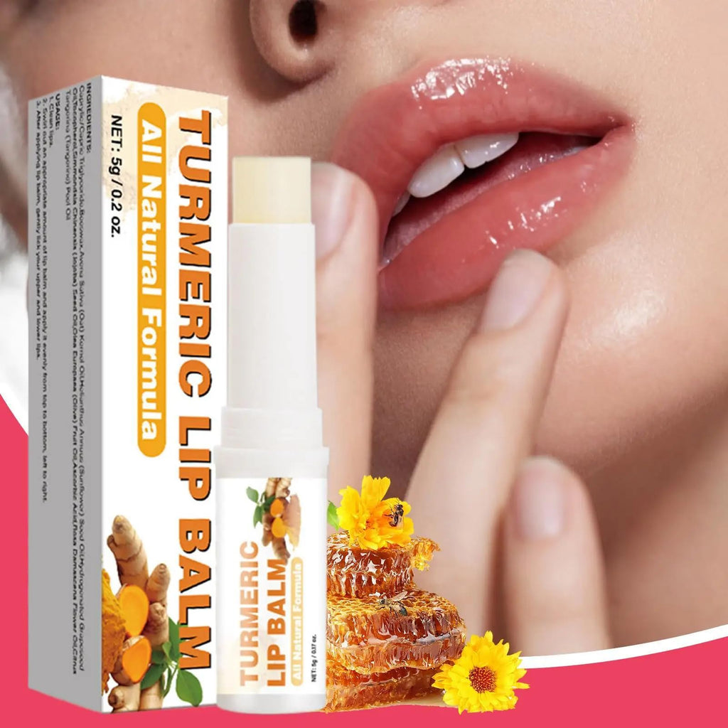 Turmeric Lip Balm for Dark Lips,Lip Lightening For Dark Lips Smoker,Lip Balm for Lip Softening & Hydration, Help Fade Lip Discoloration