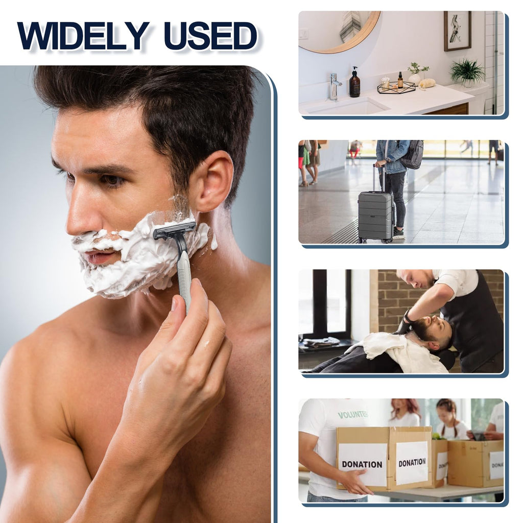 Xuezoioy Disposable Razors Bulk Pack of 30,Black Travel Bulk Razors Single Use Individually Wrapped 3 Blade Men's Disposable Shaving Razors with Clear Cap for Homeless,Hotel,Charity,Air Bnb,Unisex