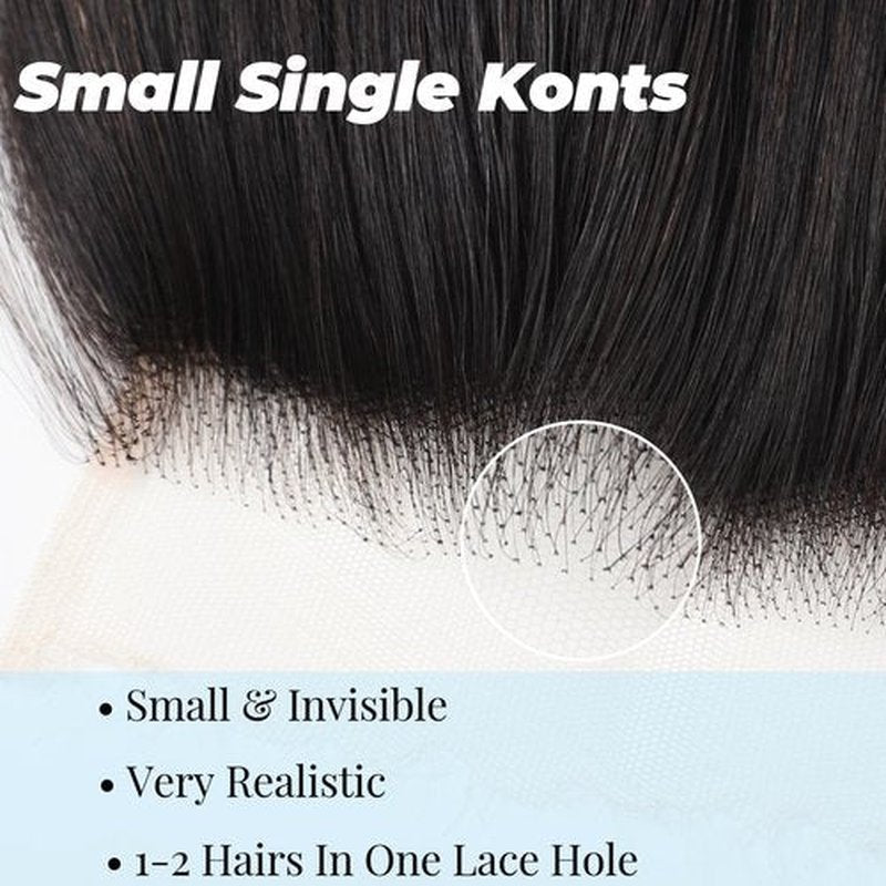5x5 SKINLIKE 100% Real HD Lace Closure Body Wave Human Hair Closure 0.095mm Ultra-thin Invisible Swiss HD Lace Closure Pre Plucked Small Single Knots Brazilian Virgin Human Hair HD Closure 16inch