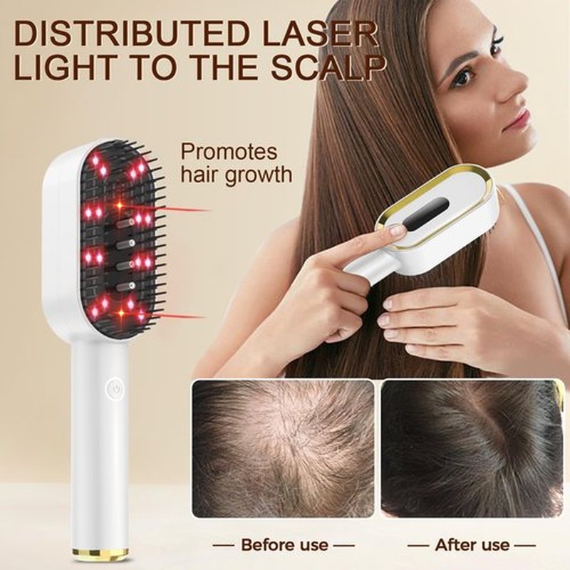 Laser Therapy Hair Growth Comb – FDA Cleared LLLT Device for Thinning Hair Regrowth, Vibrating Scalp Massager Promotes Fuller, Thicker Hair for Men & Women