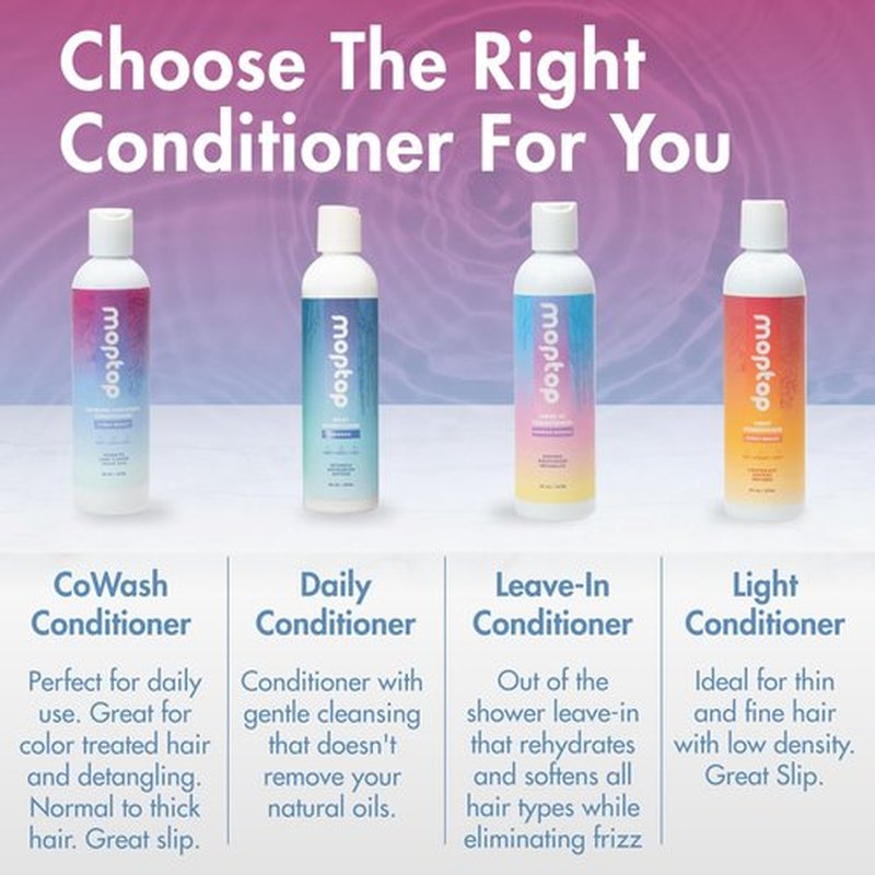 MopTop Cowash Cleansing Conditioner - Moisturizing Curly Hair Care for Frizz Control | Citrus Medley, 8oz