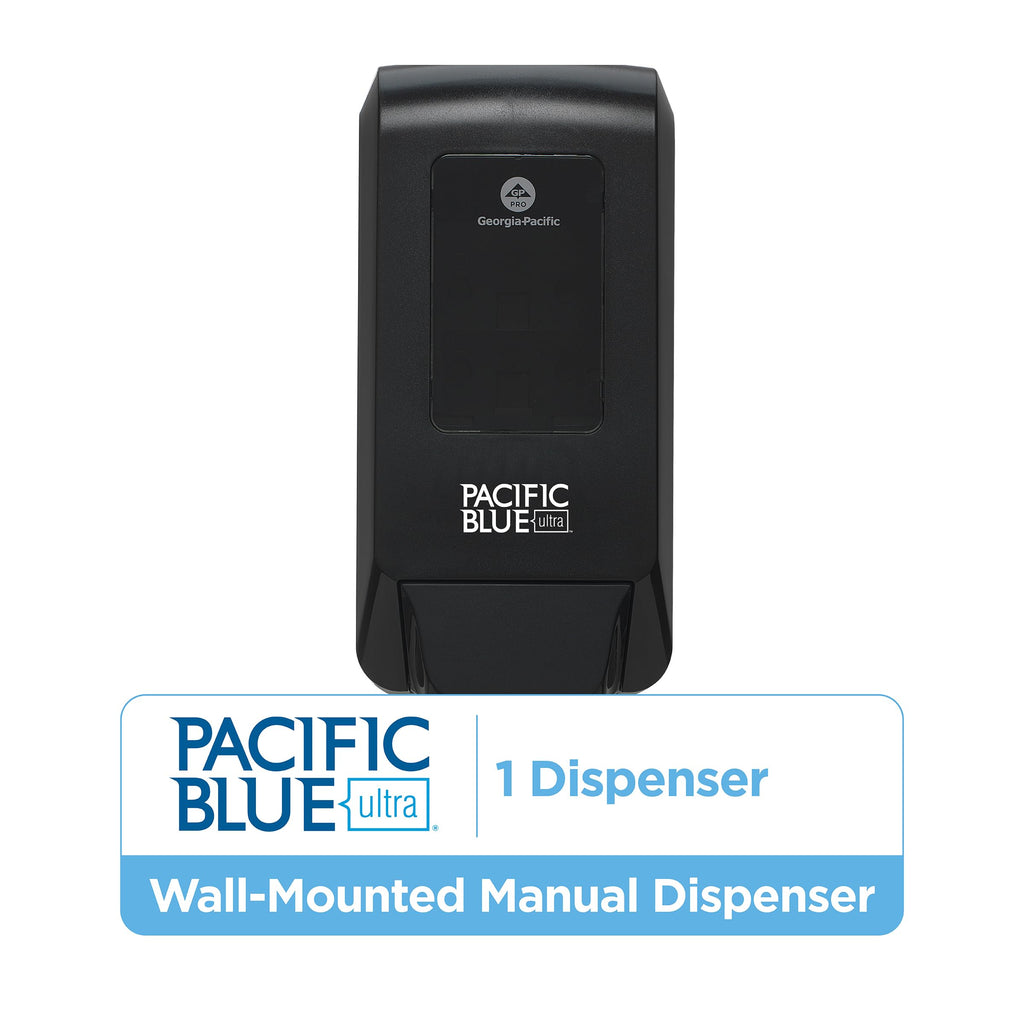 Georgia-Pacific (53057) Pacific Blue Ultra Manual Push Soap Dispenser, Wall Mounted, Easy to Install & Maintain