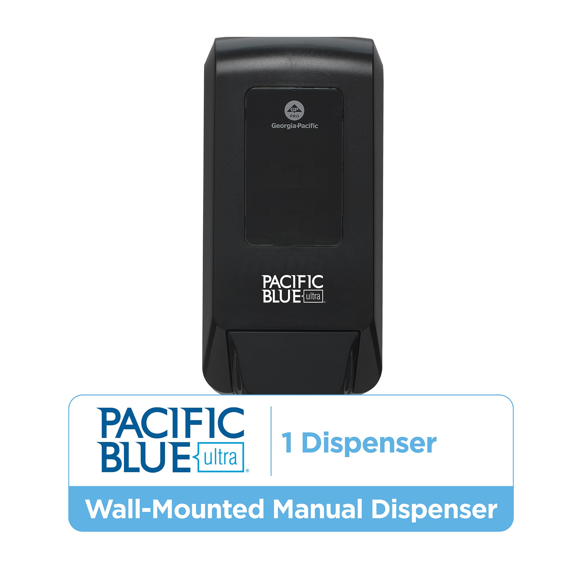Georgia-Pacific (53057) Pacific Blue Ultra Manual Push Soap Dispenser, Wall Mounted, Easy to Install & Maintain