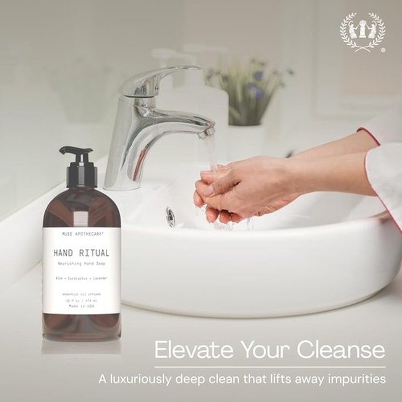 Muse Apothecary Hand Ritual - Nourishing Aromatic Hand Soap with Essential Oils | 16 oz Fleur du Lavender