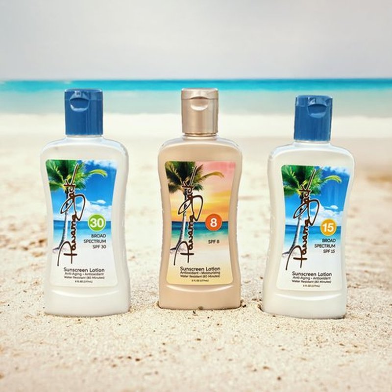Panama Jack Golden Days Pack - Travel Sunscreen Tanning Lotion SPF 8, 15 & 30 Suntan Sun Care Pack