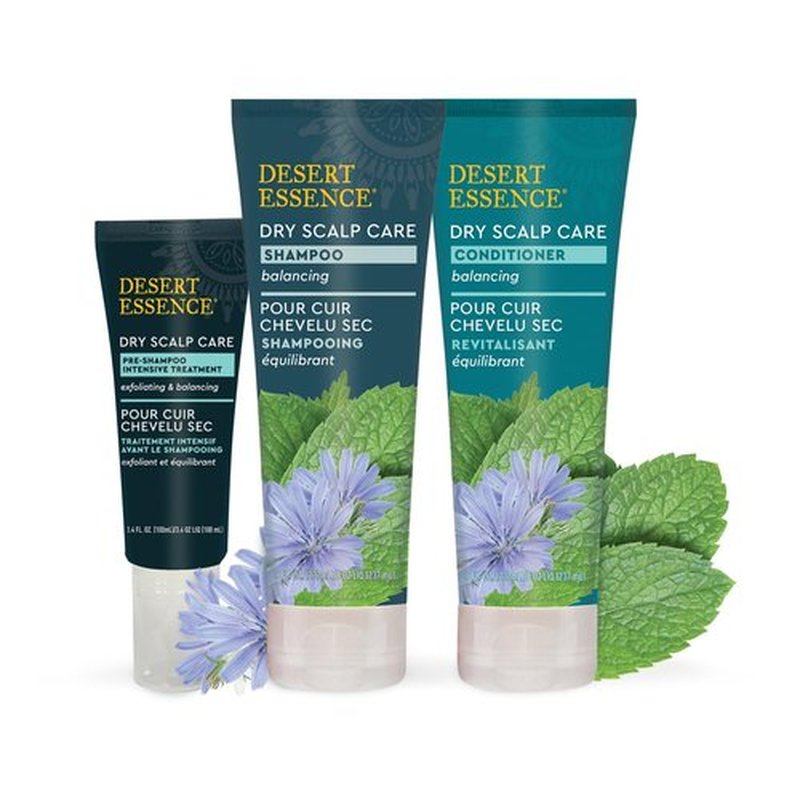Desert Essence Dry Scalp Care Pre-Shampoo Intensive Treatment - Micro-Exfoliating, Eliminates Product Build-up and Oil for Healthier Hair and Scalp - 3.4 Fl Oz Bottle
