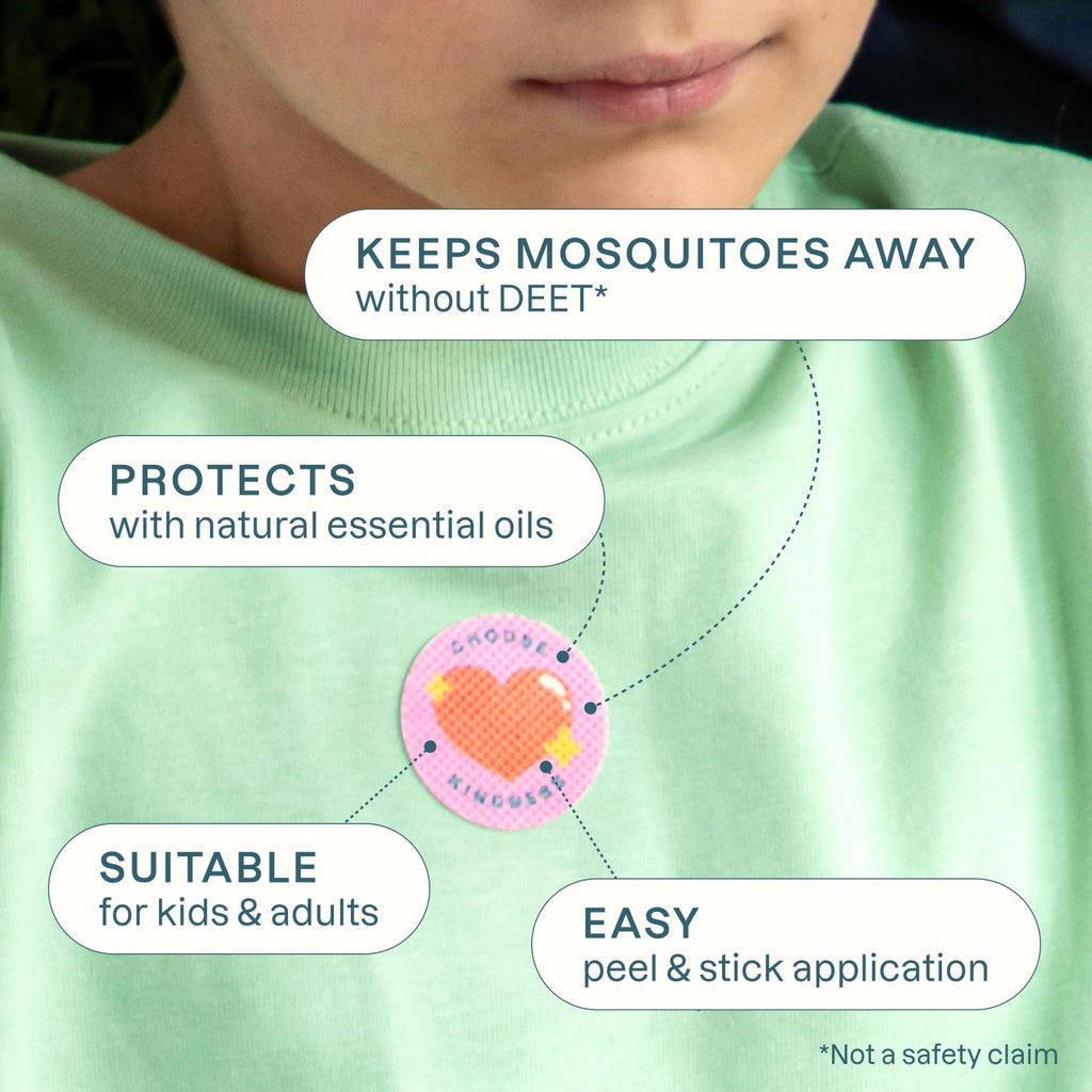 Cliganic Mosquito Repellent Stickers for Kids (90 Pack) - Animal Toddler Patches, Natural DEET-Free, Essential Oil Infused, Insect Repelling Garments