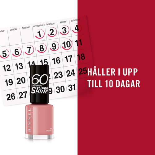 Rimmel 60 Seconds Super Shine Colour Block Nail Polish - Ultra Shine and Long Lasting - Quick Drying