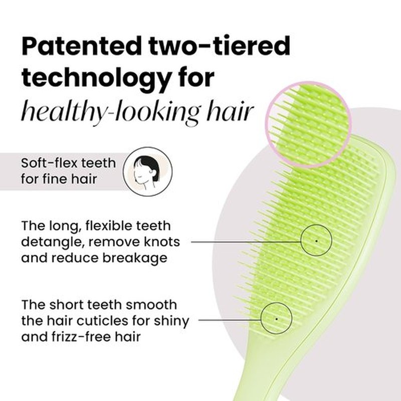 Tangle Teezer Ultimate Detangler Brush - Plant-Based, Reduces Breakage for Color-Treated Hair | Matcha Green