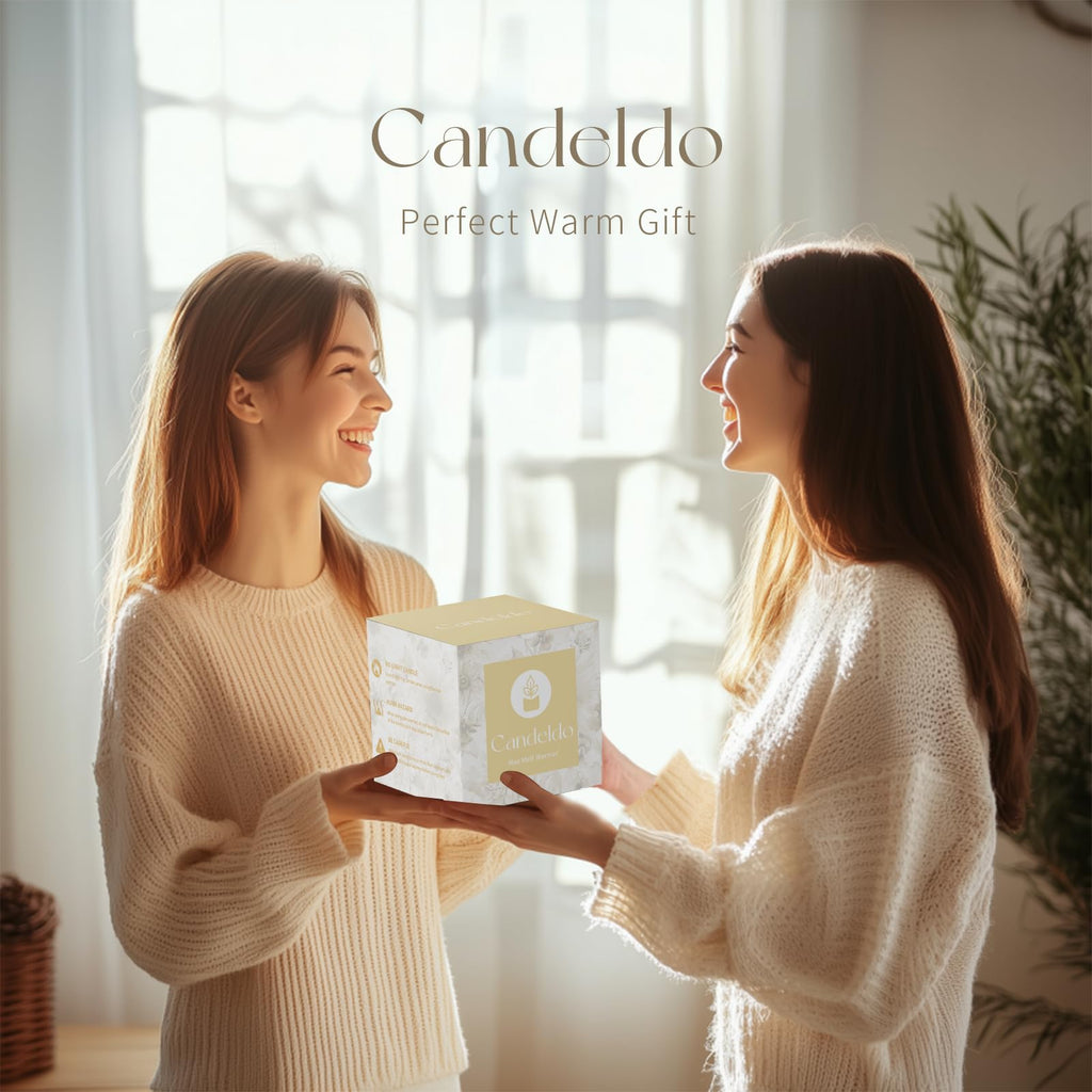 Candeldo Cat Wax Melt Warmer: Wax Melter for Scented Wax Cute Electric Wax Burner with 2 Replacement Light Bulbs Fragrance Candle Warmer Home Decor Birthday Gift for Women