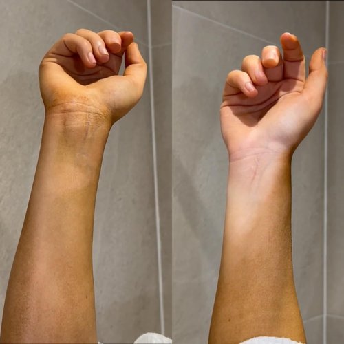 Rose & Caramel Purity Self Tan Remover Gloves, 4 in 1, Removes self tan, smooths skin, boosts skin & enhances skins apperance (6 Pairs of Gloves)