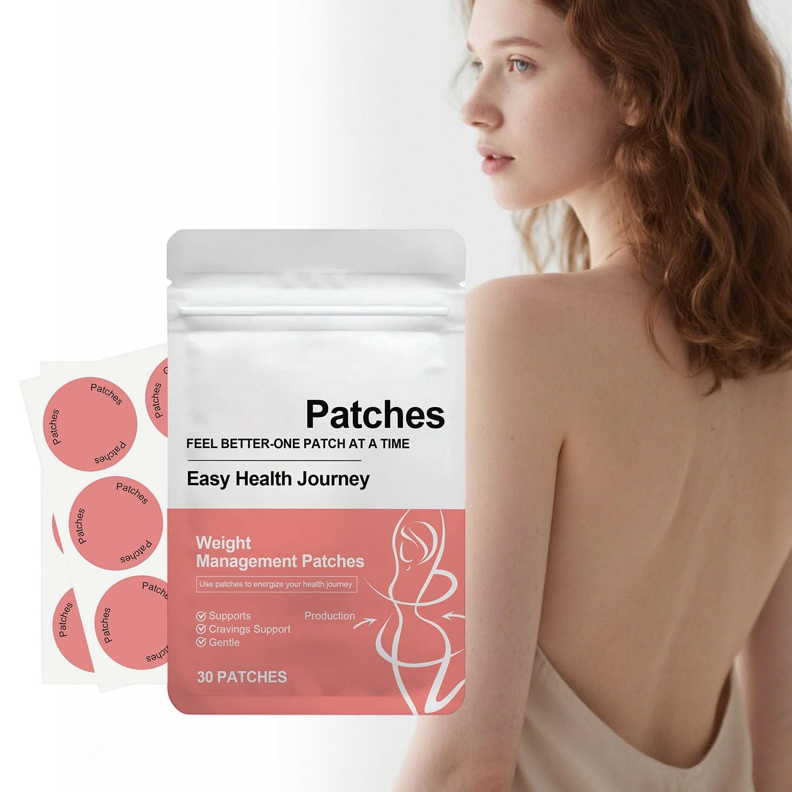 Body Management Control Patches for Women and Men, Cravings Support, Energy, Balance Enhancement, 30 Count