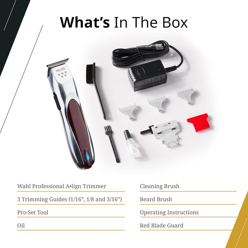 Wahl Professional 5 Star Align Trimmer - Cordless T-Blade with High-Speed Motor | 180-Minute Run Time