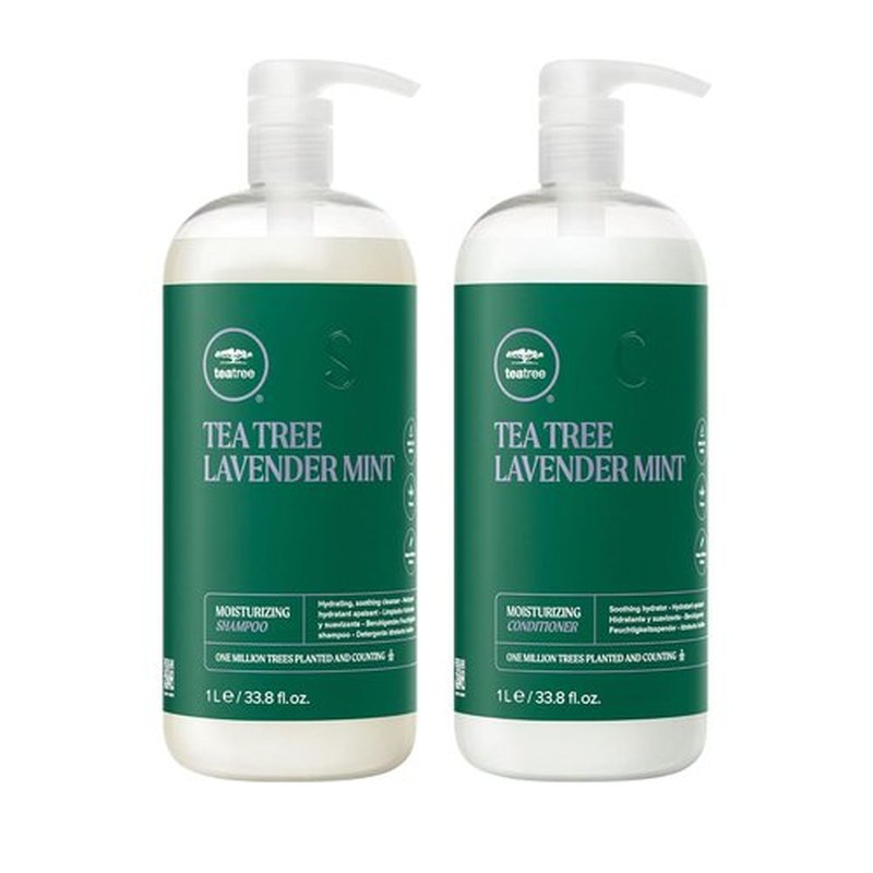 Tea Tree Lavender Mint Shampoo & Conditioner Set - Hydrates & Soothes Coarse, Dry Hair | 33.8 fl. oz