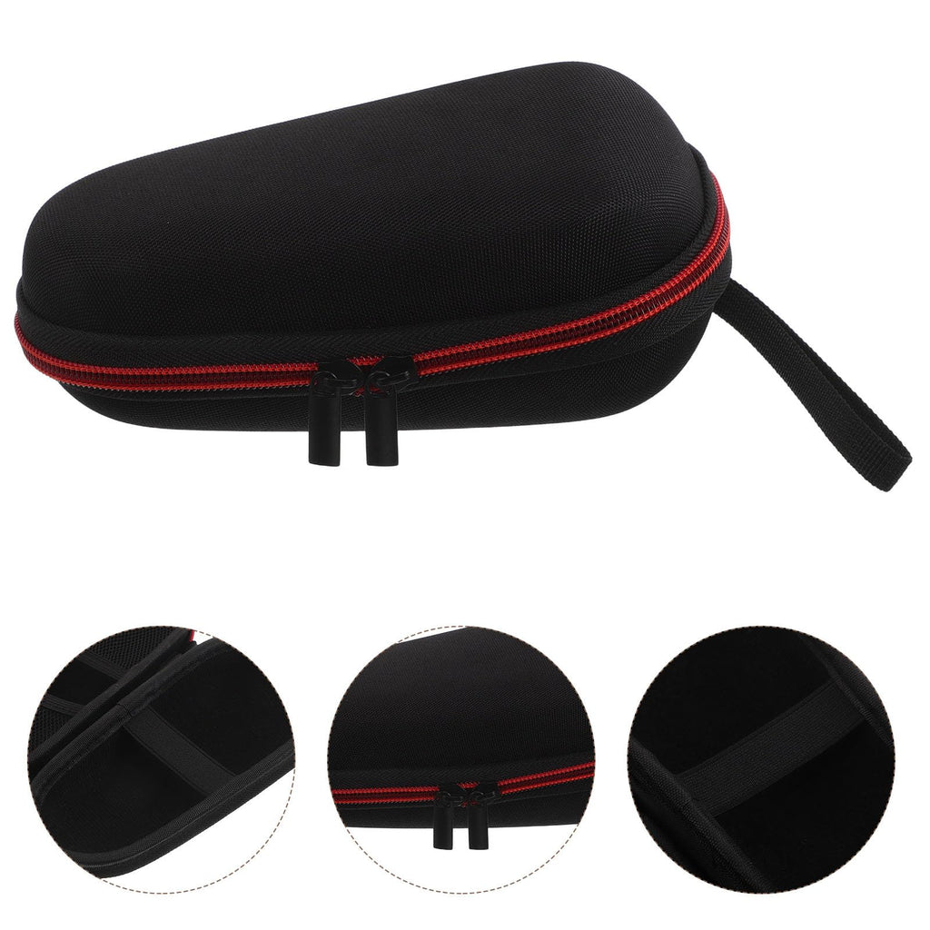 GALPADA Universal Electric Shaver Protective Case Red Dual Zipper Shockproof Travel Bag Portable Razor Holder for Outdoor Camping