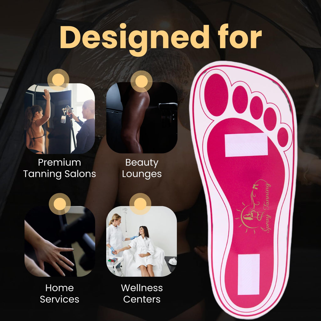25Pairs(50Feets) Disposable Stick Spray Tanning Feet Pads Perfect for preventing spray tan solution,Deluxe & Hygienic Spray Tan Feet Pads-Ideal for Salons and Spas or Home,Easy to Apply