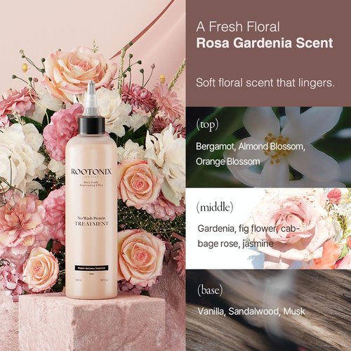 ROOTONIX No-Wash Leave-in Protein Hair Treatment For Moisture and Damaged Hair, Deep Repair, No-Rinse Hair Mask, Frizz Control, (10oz /300ml)