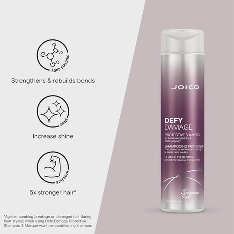 Joico Defy Damage Protective Shampoo - Strengthen Color-Treated Hair & Preserve Color | Moringa Seed Oil & Arginine