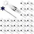 FineCheer 48 Pcs Kippah Hat Hair Clip Set Metal Head Fasteners Jewish Star of David Hair Clips for Jewish Kippah Yarmulke Hat