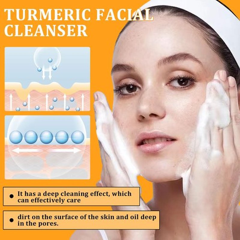 Peehss Turmeric Soap & Turmeric Face Wash Set, Honey Lemon Tumeric Kojic Soap Bar & Facial Cleanser Combo for Face & Body, Evens Skin Tone Deep Cleansing Moisturizing
