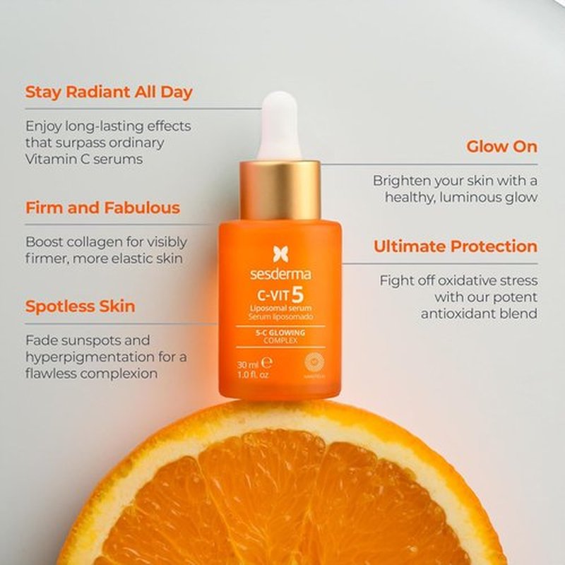 Sesderma C-VIT 5 Fusion Vitamin C Serum - Boost Hydration & Radiant Glow | 1.0 fl. Oz