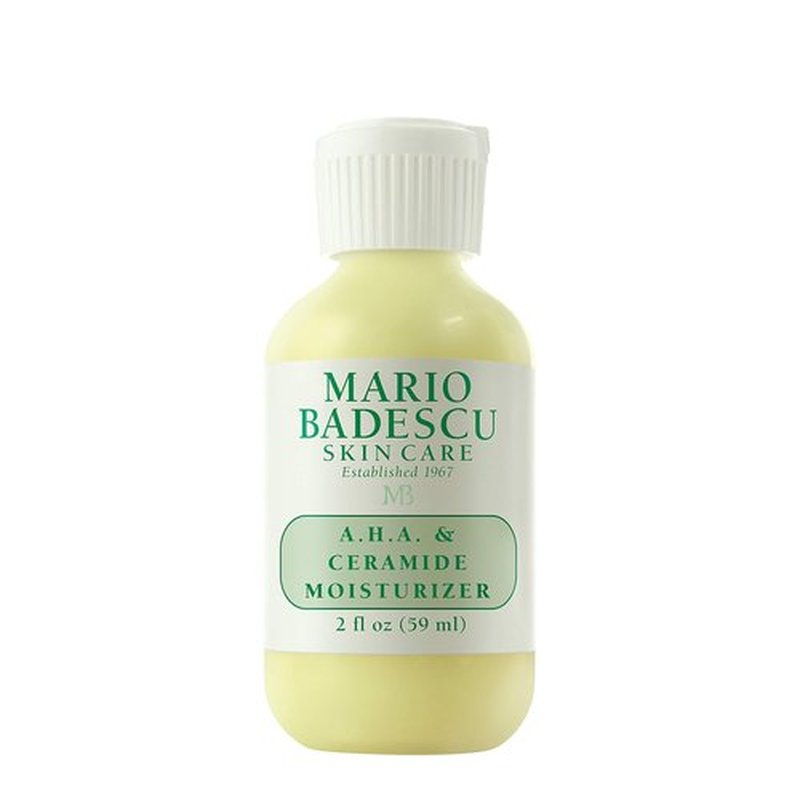 Mario Badescu A.H.A. & Ceramide Face Moisturizer - Lightweight Non-Greasy Cream for Oily Skin | 2 Fl Oz