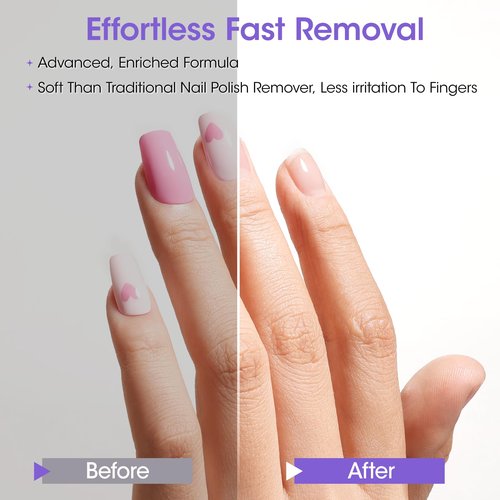 Gellen 16 Fl Oz Nail Polish Remover Non Acetone, Professional Nail Polish Remover Pump | Soak off Gel Polish Remover Kit for Nails | Multifunctional 5 in 1 Gel Nail Remover