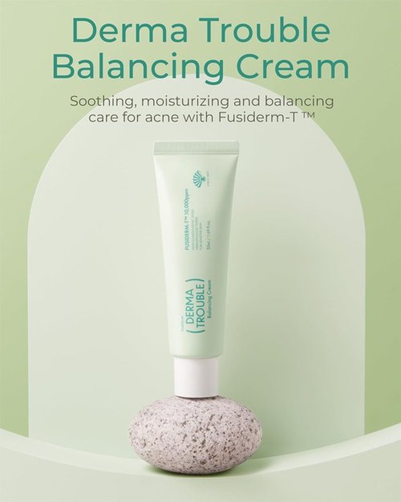 Fusiderm-T Derma Trouble Balancing Cream - Lightweight Hydrating Face Moisturizer for Acne Prone Skin | 1.7 fl oz