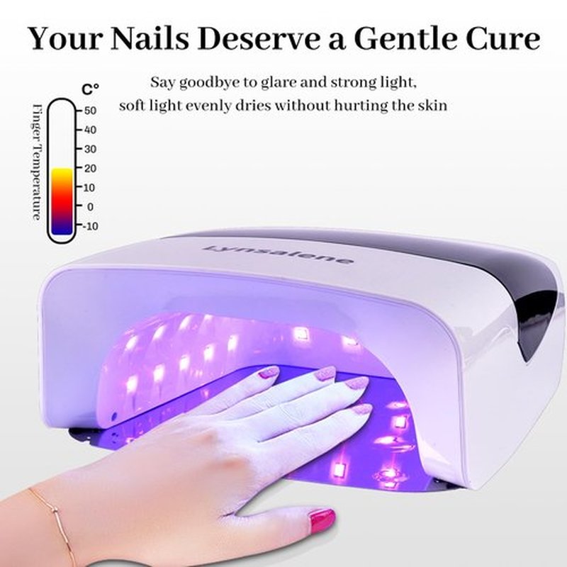 132W UV LED Nail Lamp,Rechargeable UV Light for Gel Nails with 4 Timers & LCD Screen,Prefsssional LED Nail Lamp Nail Dryer Fast Curing for Salon & Home Use
