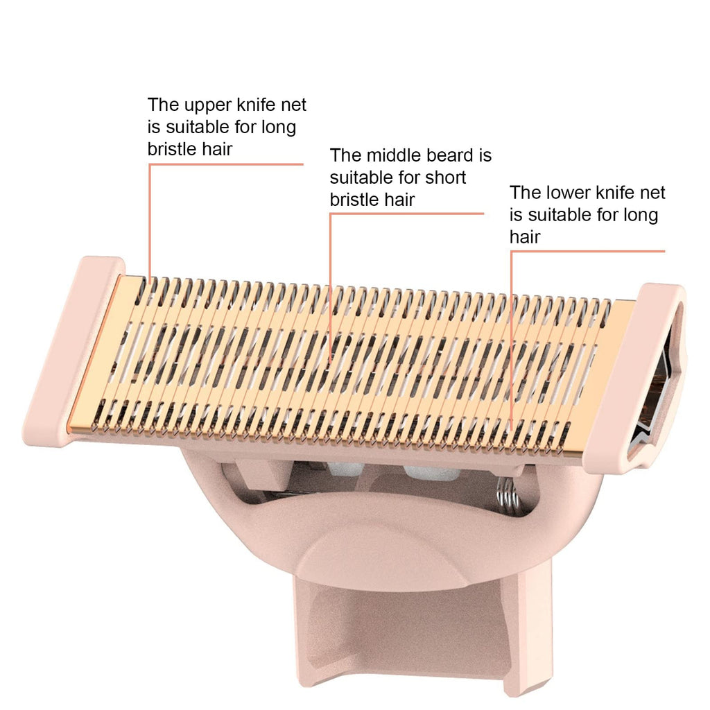 2PCS LinMei Nu Shaver Replacement Heads Compatible for Finishtouch Flawless Women Nu Razor with 2 Cleaning Brush