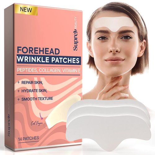 SupreH Forehead Wrinkle Patches For Anti-Wrinkle: Facial Wrinkle Patches for Forehead Fine Lines & Frown Lines - Overnight Mask 14 Patches
