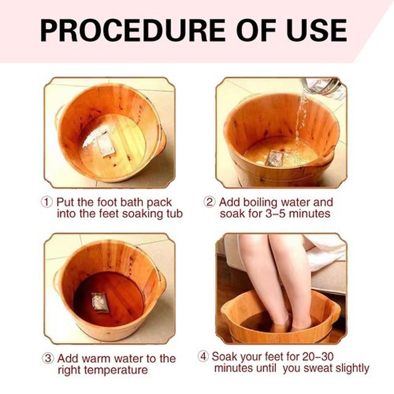 30 Pack Natural Plant-900g Foot Soak Spa Foot Bath 泡脚袋 北京同仁堂艾草泡脚药包 泡脚包 足浴包 使用泡脚桶更合适