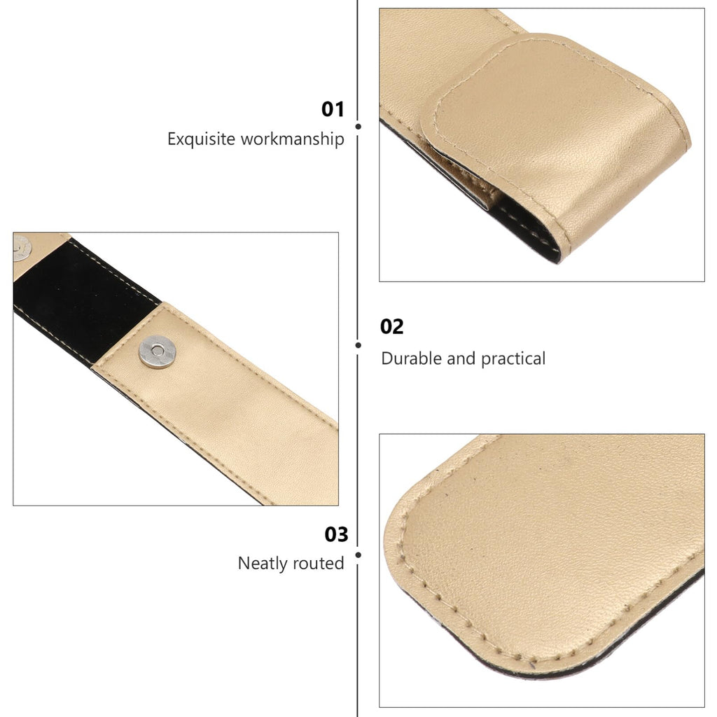 Beaupretty Pu Leather Tweezer Protective Case for Eyelash Grafting Shockproof Travel Storage Sleeve with Smooth Surface Lightweight 5.70X1.69X0.19In Portable Eyelash Tweezers Cover