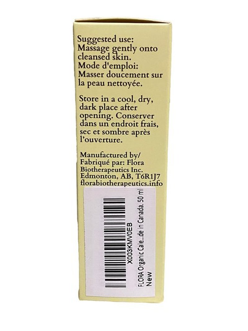 FLORA Organic Calendula & Chamomile Infused in Organic Sweet Almond Oil 100% Pure & Natural Moisturizer for Dry Skin. Revitalize & Protect. 1.7fl oz. Made in Canada