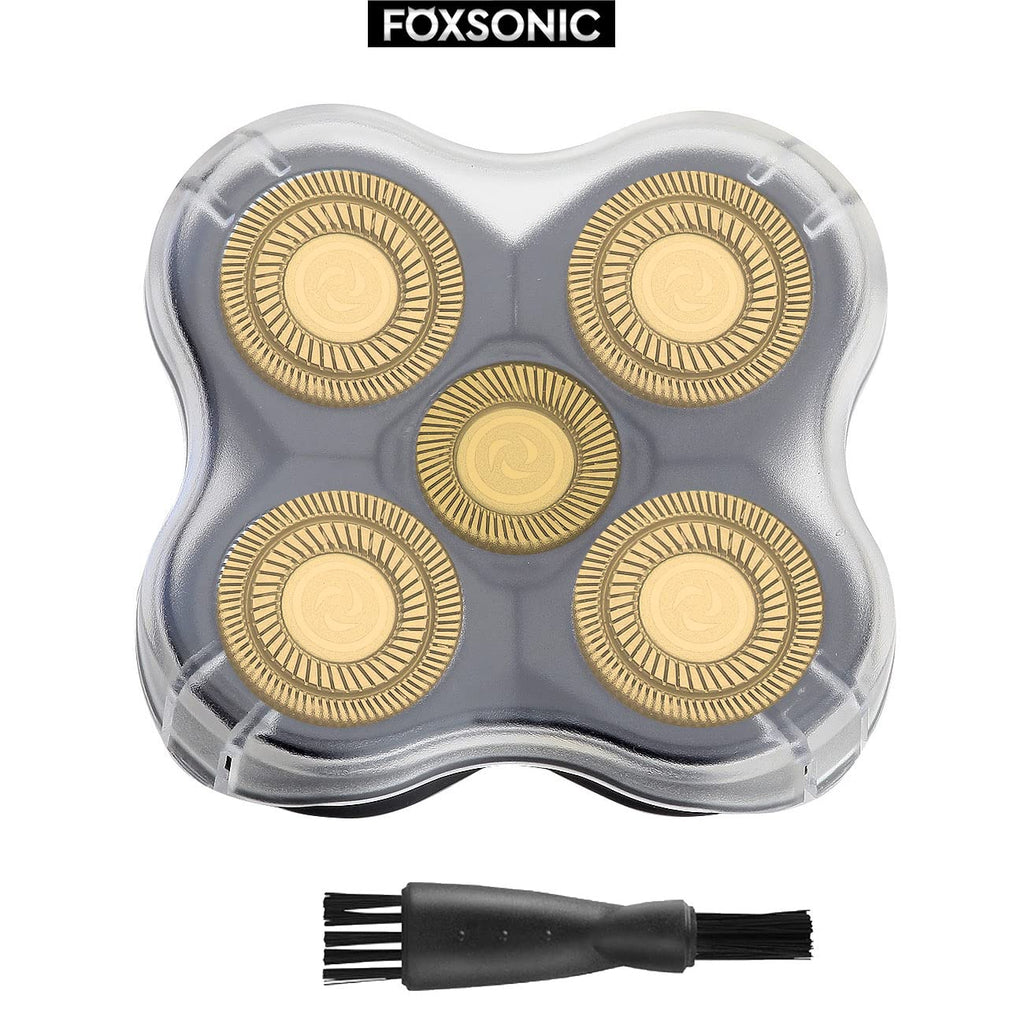 Universa 5 Blades Replacement Heads for Mainstream head shaver brands, Head Shaver Replacement Blades (5 Gold)