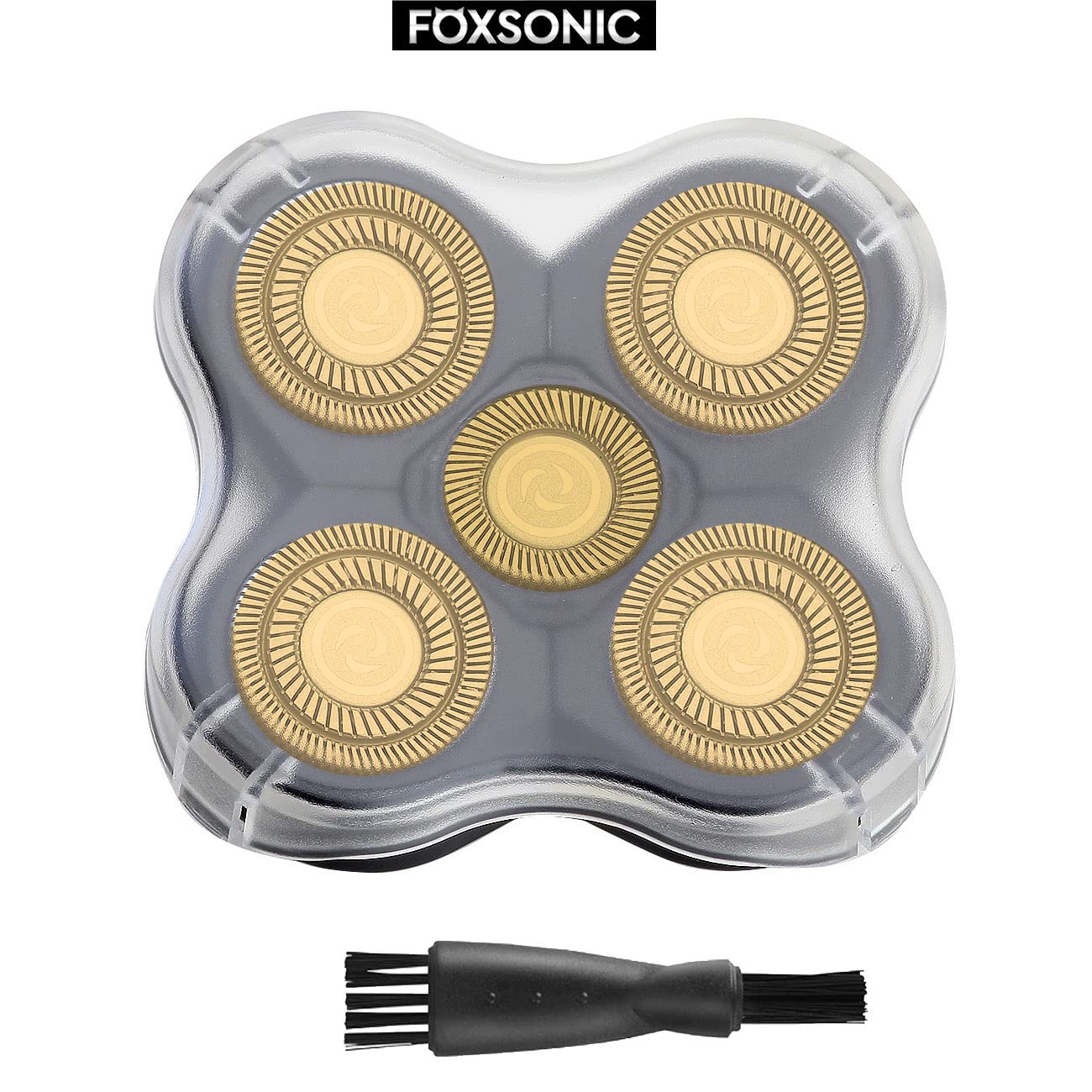 Universa 5 Blades Replacement Heads for Mainstream head shaver brands, Head Shaver Replacement Blades (5 Gold)