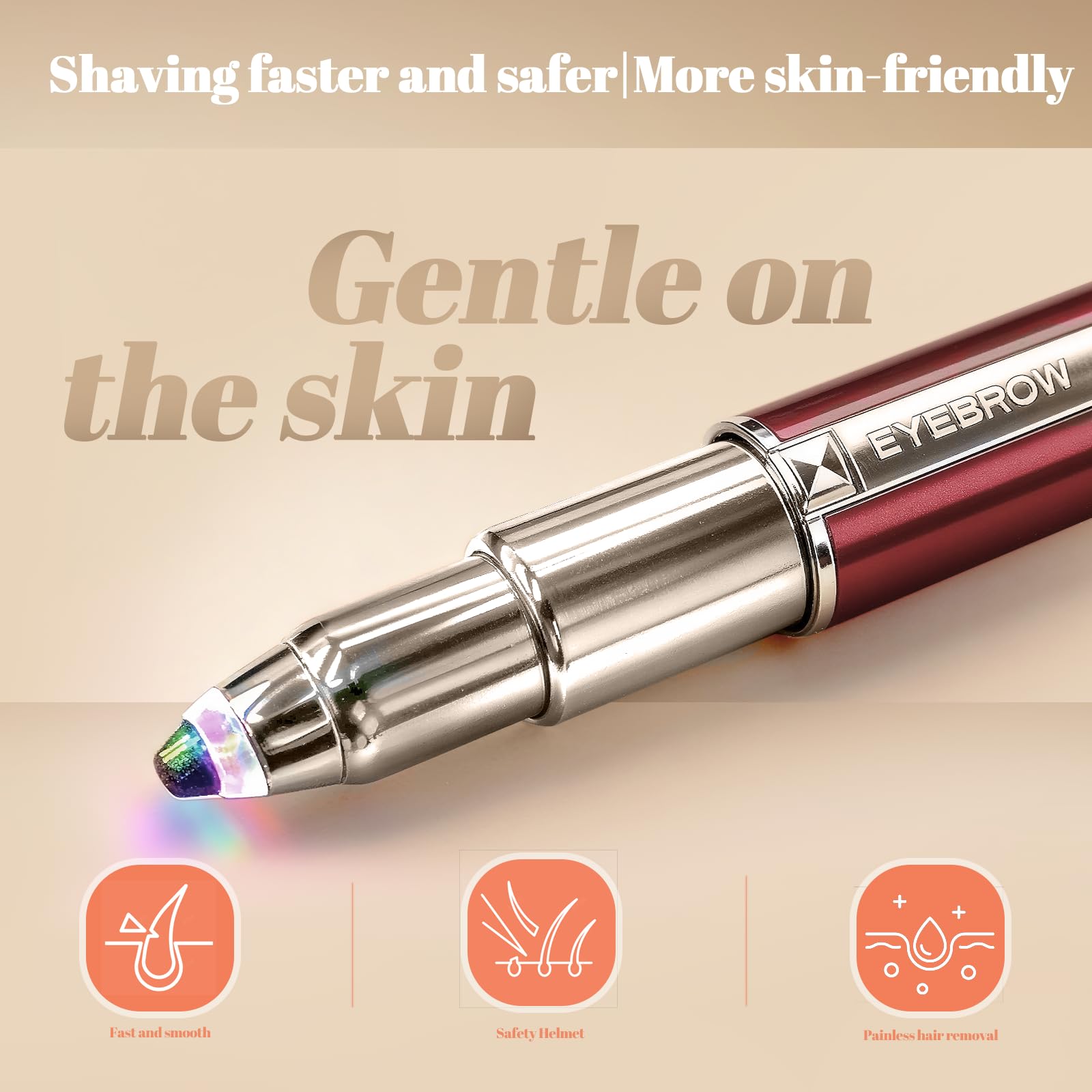 Nizzarra Womens Eyebrow Trimmer Rechargeable Upgraded 2-in-1 Portable Electric Eyebrow Trimmer & Nose Hair Remover Black Waterproof Eye Brow Razors Electric with USB Charging